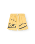 The animals observatory - puppy kids shorts - yellow