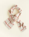 HVID - ivor scarf - cream/red