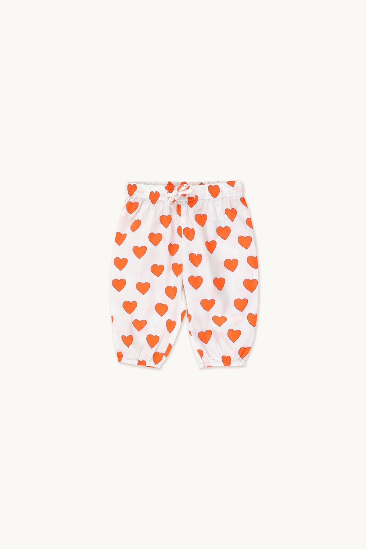 Tiny Cottons - baby pants - hearts - off white