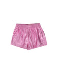 Tiny Cottons - shiny shorts - metallic pink