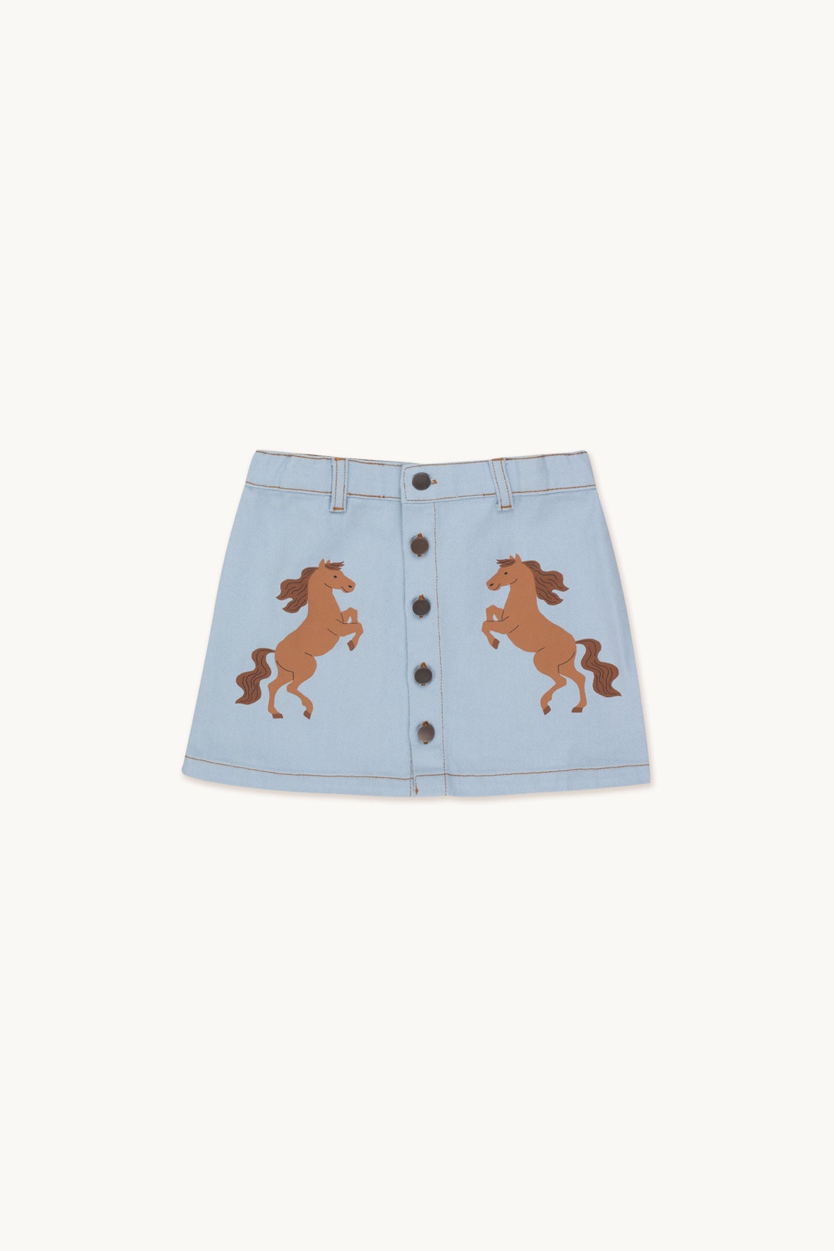 Tiny Cottons - horses skirt - blue grey