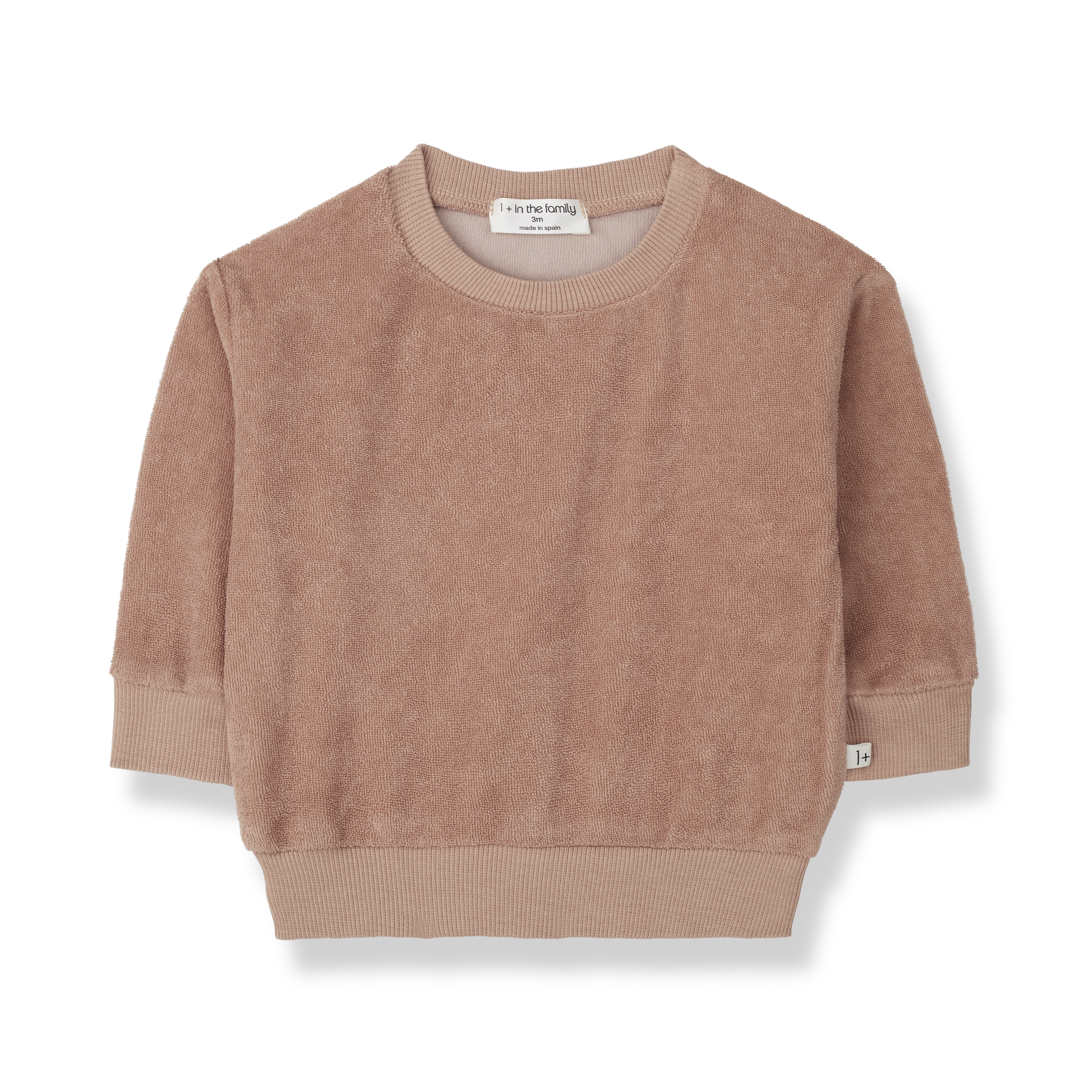 1+ in the family - stefano - terry sweatshirt - apricot