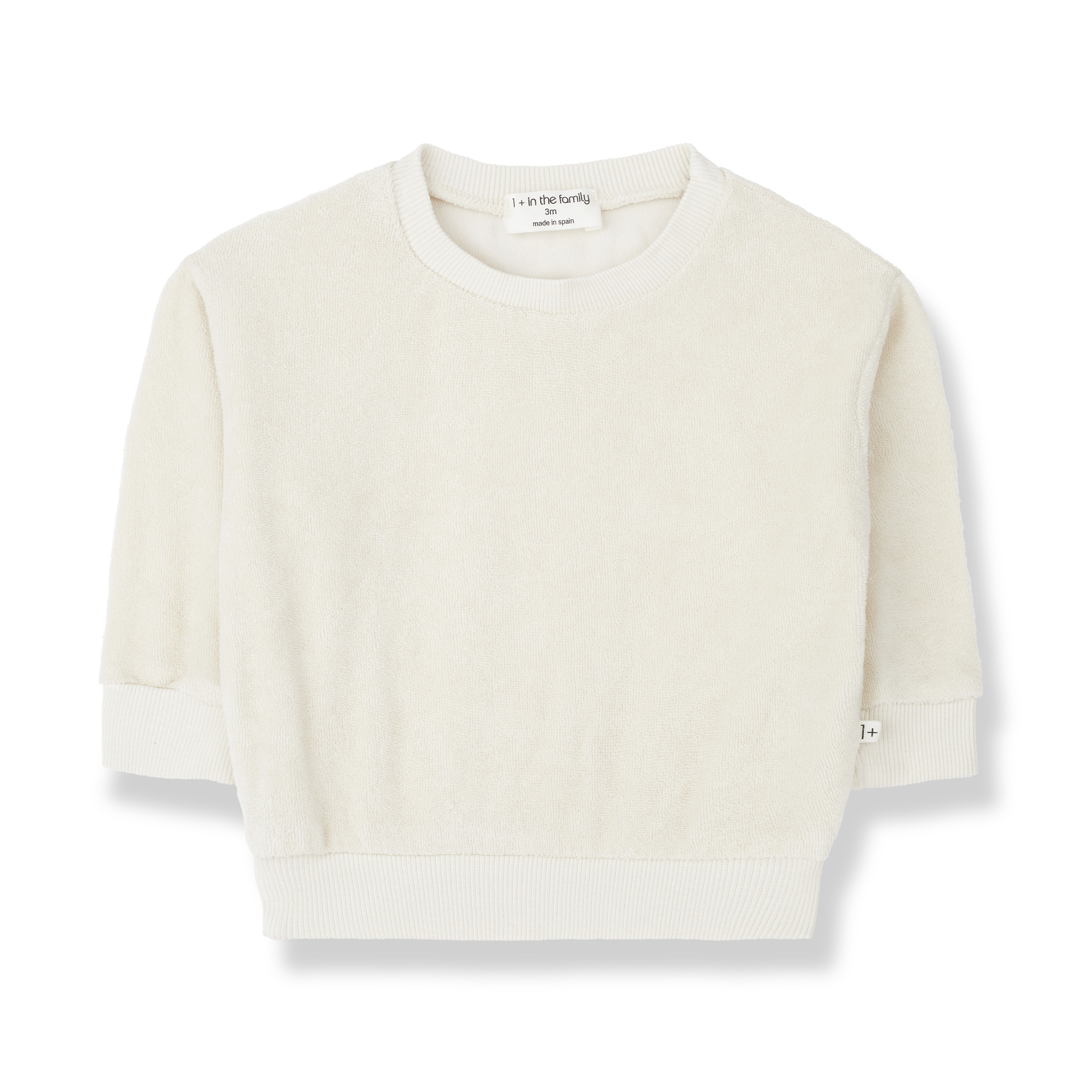1+ in the family - stefano - terry sweatshirt - ivory
