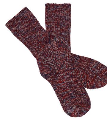 Fub - melange socks - red