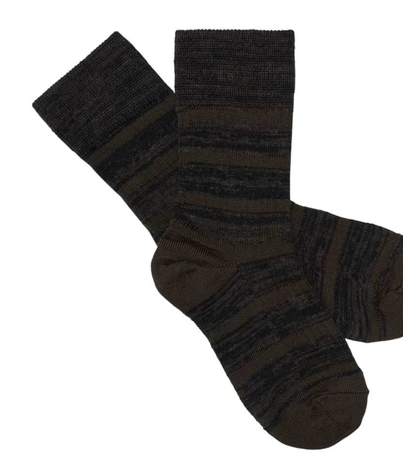 Fub - stripe socks - chocolate/dark navy