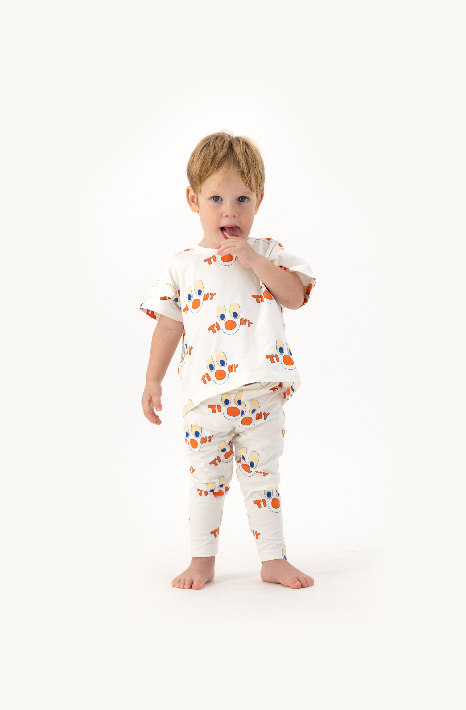 Tiny Cottons - clowns baby tee - off white