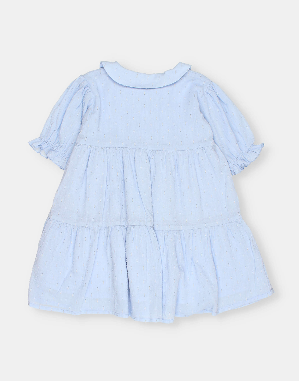 Buho - kids - lurex plumetti dress - placid blue