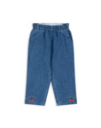 Konges Slojd - magot frill pants - cherry denim blue