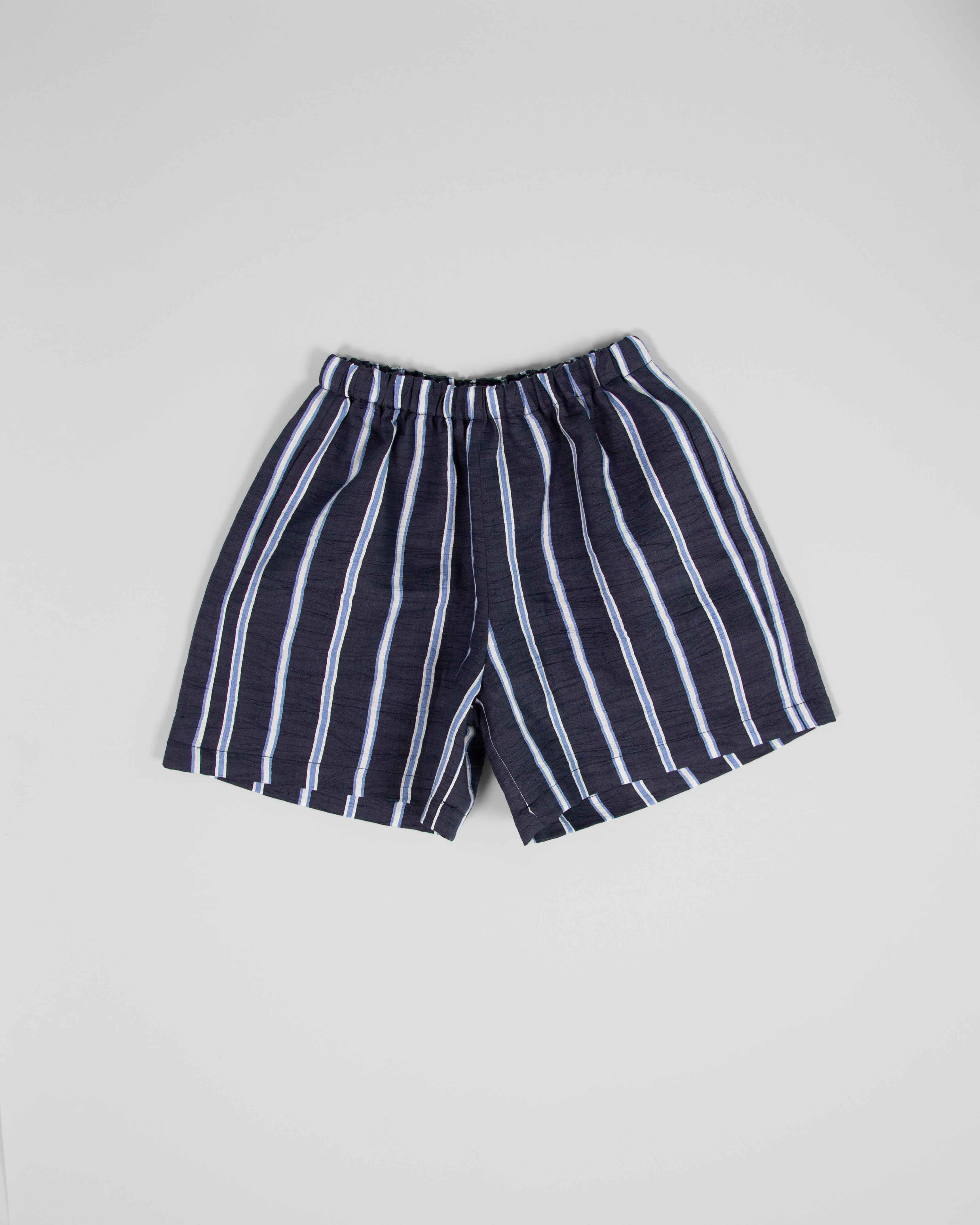 Tangerine - stripe shorts - navy/baby blue