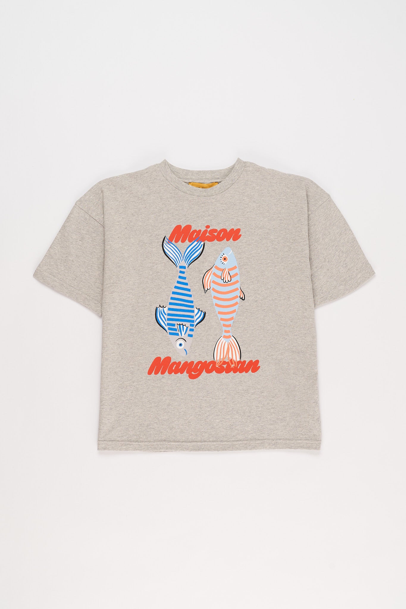 Maison Mangostan - anchovies t-shirt - grey melange
