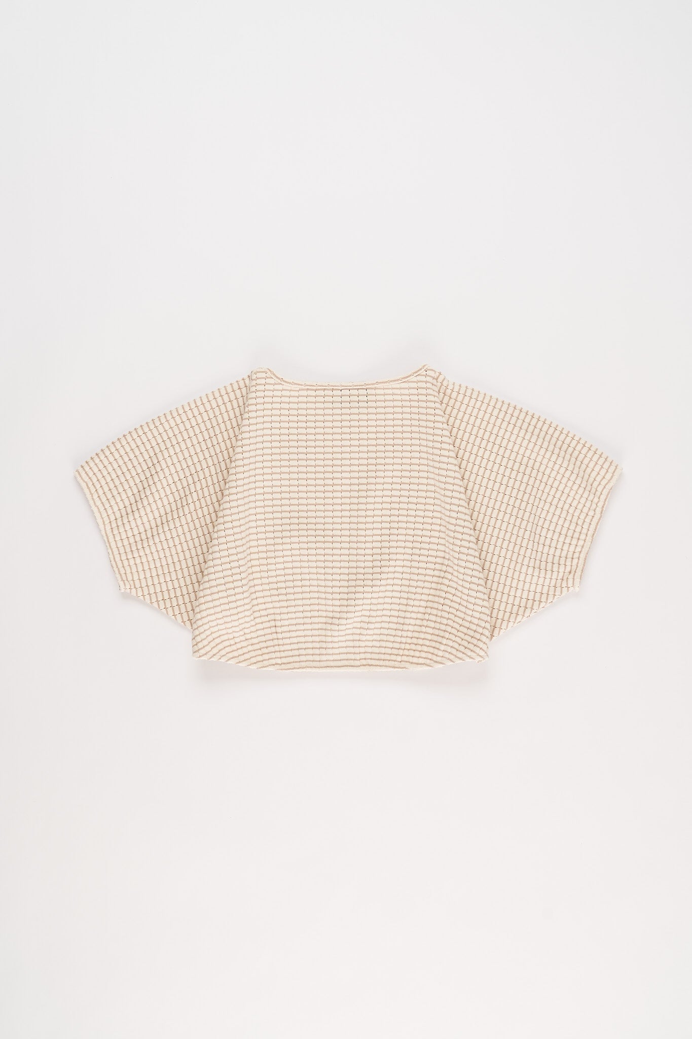 Maison Mangostan - stripe knit top - beige