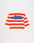 Maison Mangostan - stripe cardigan - red & white