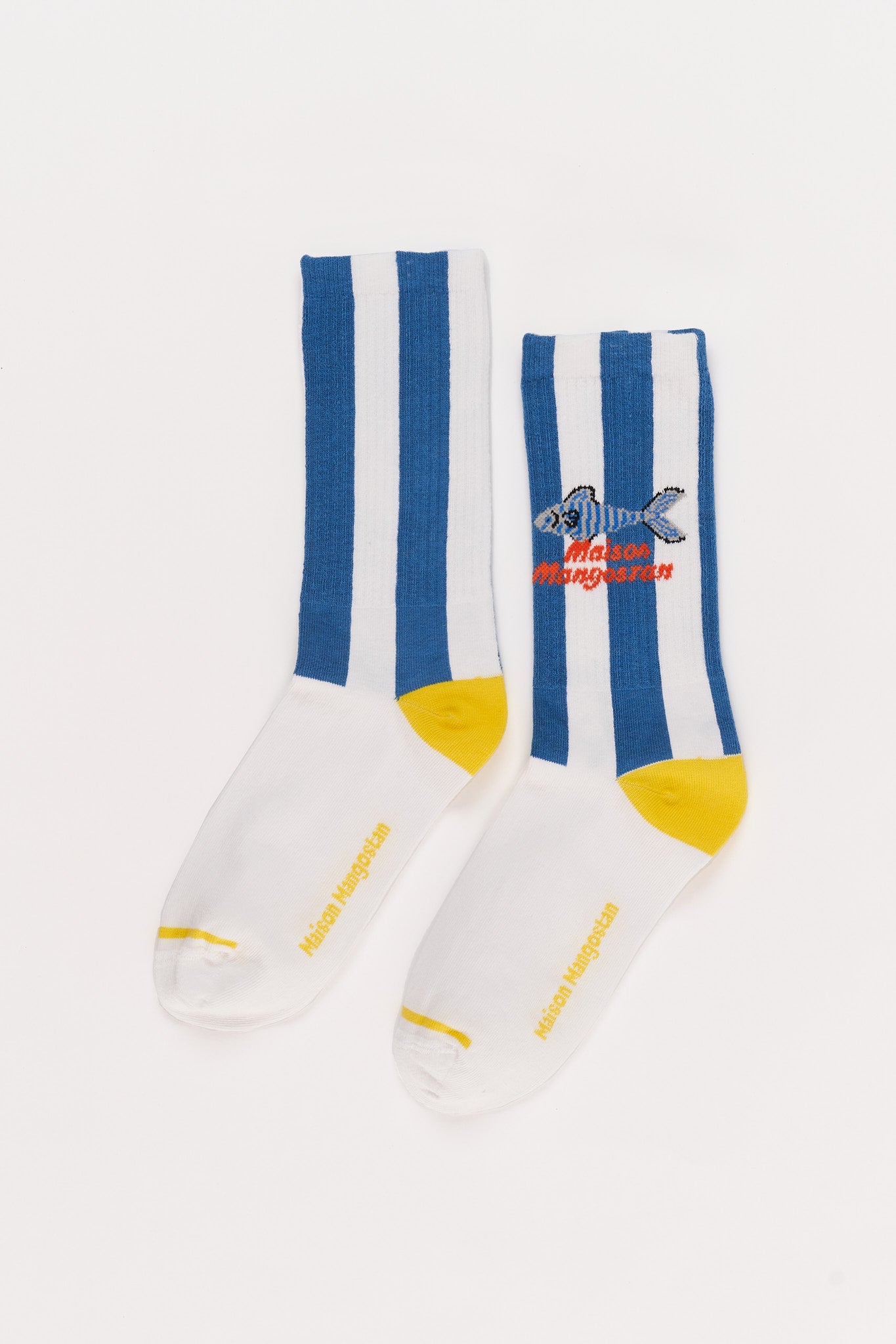 Maison Mangostan - anchovie socks - blue &amp; white