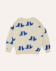 The campamento - kids - happy boots allover oversized sweatshirt