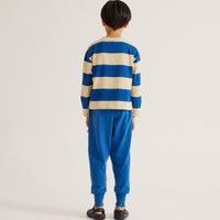 The Campamento - Blue stripes long sleeve kids t-shirt - Blue