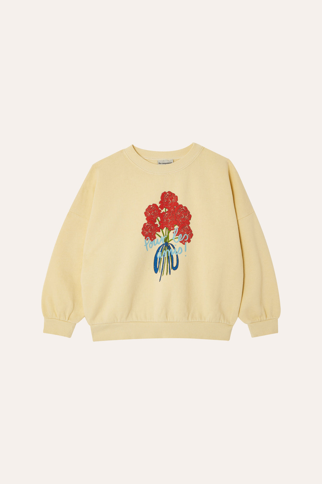 The Campamento - Flower bouquet oversized kids sweater - Yellow