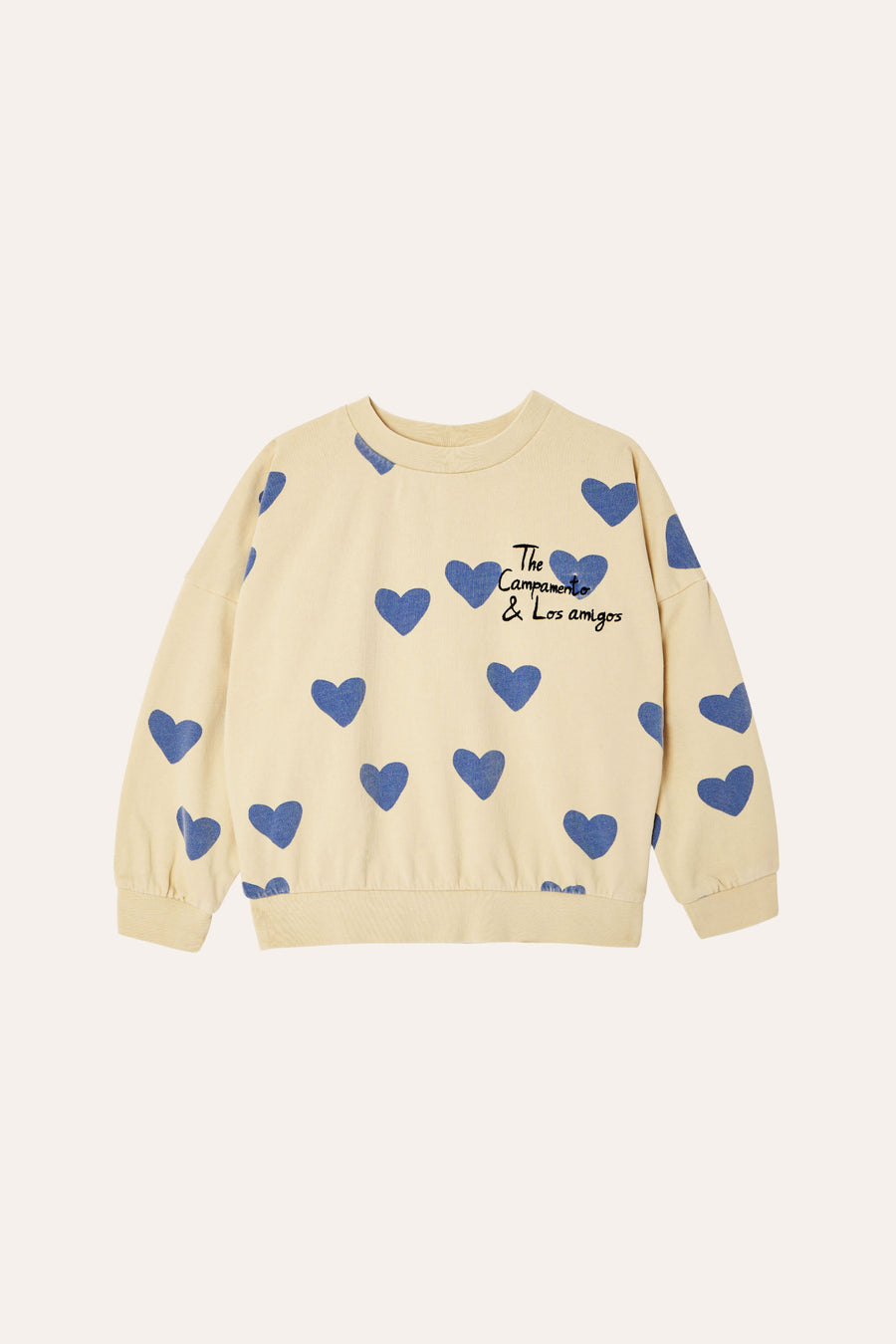 The Campamento - Hearts oversized kids sweater - Yellow