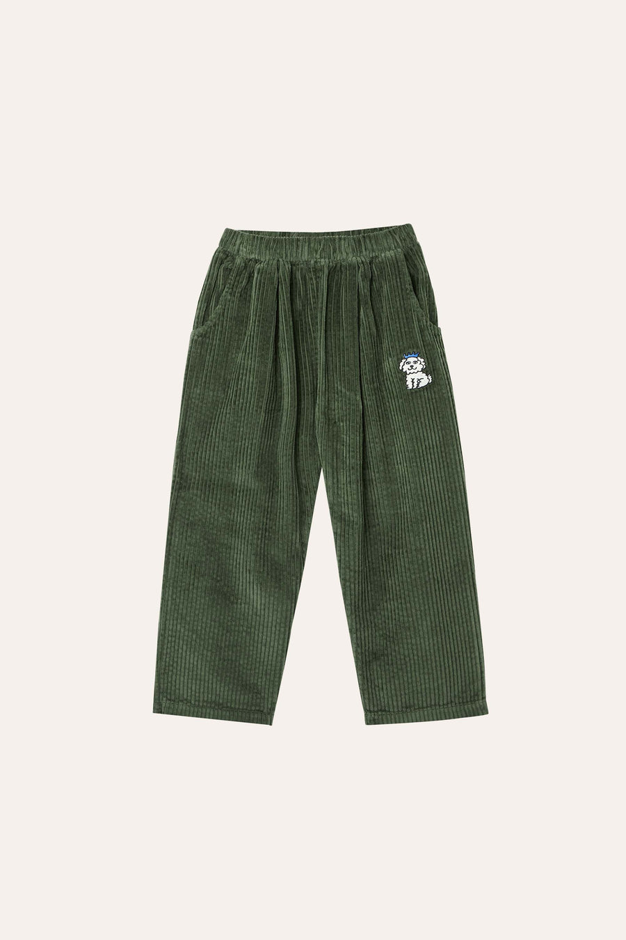 The Campamento - Green corduroy kids trousers - Green