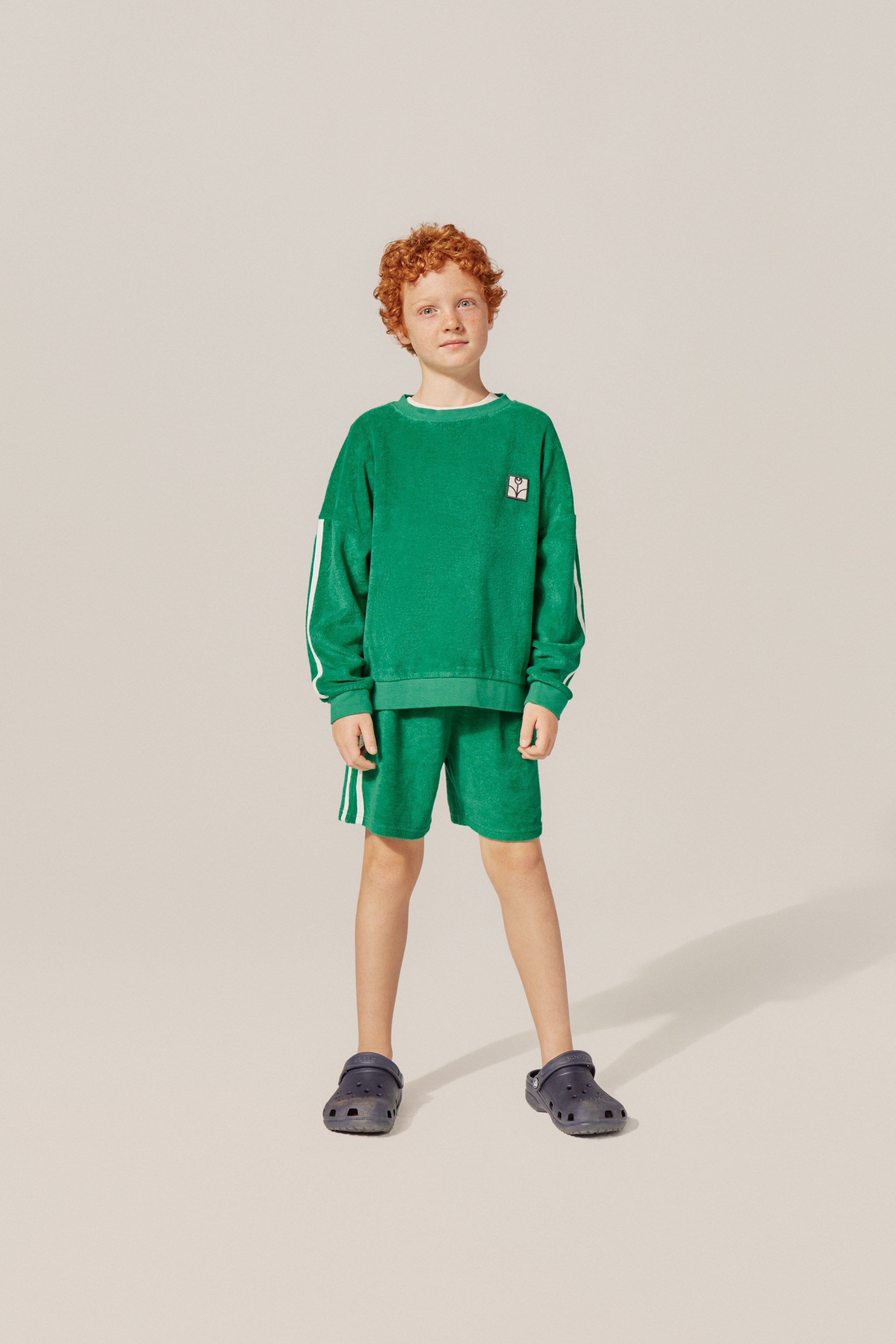 The Campamento - Green sporty oversized kids sweatshirt