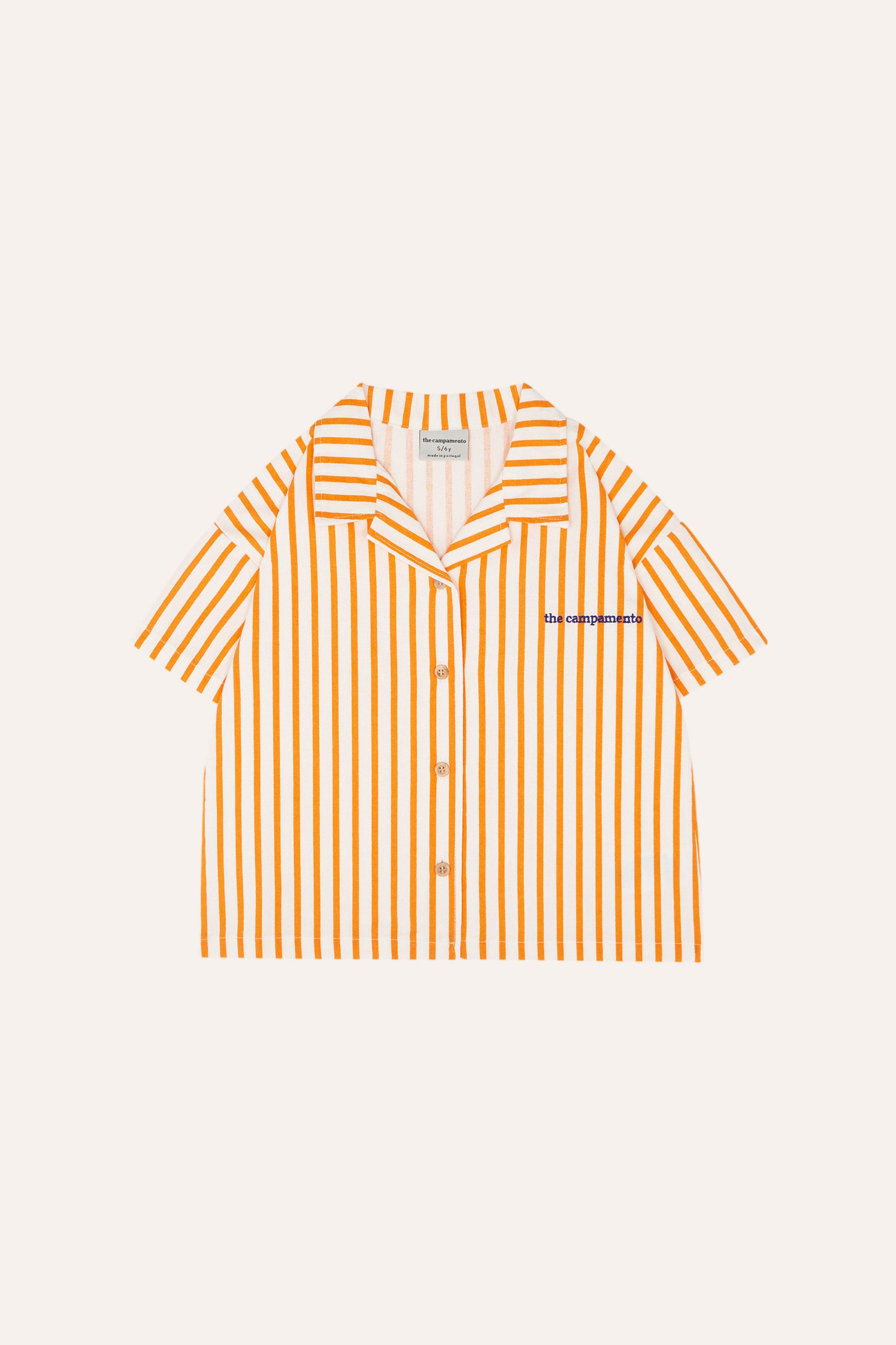 The Campamento - orange striped shirt