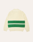The Campamento - Green bands oversized kids cardigan