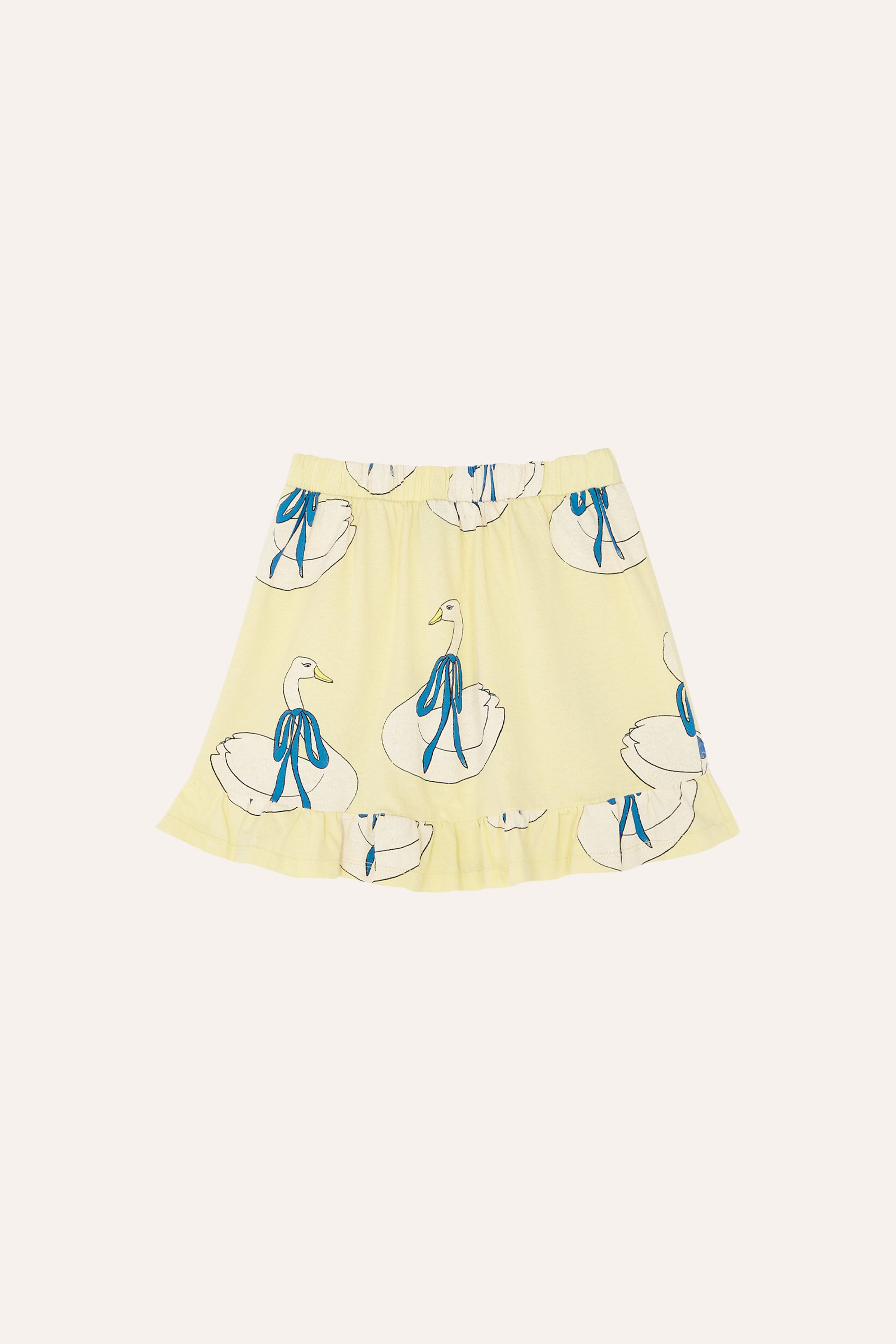 The Campamento - swans allover yellow kids skirt