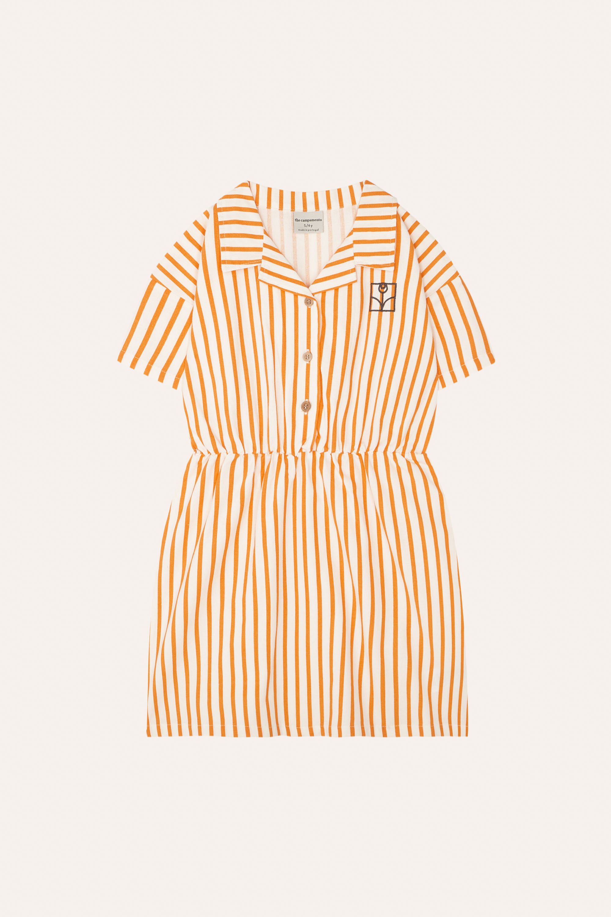 The Campamento - orange stripe kids dress