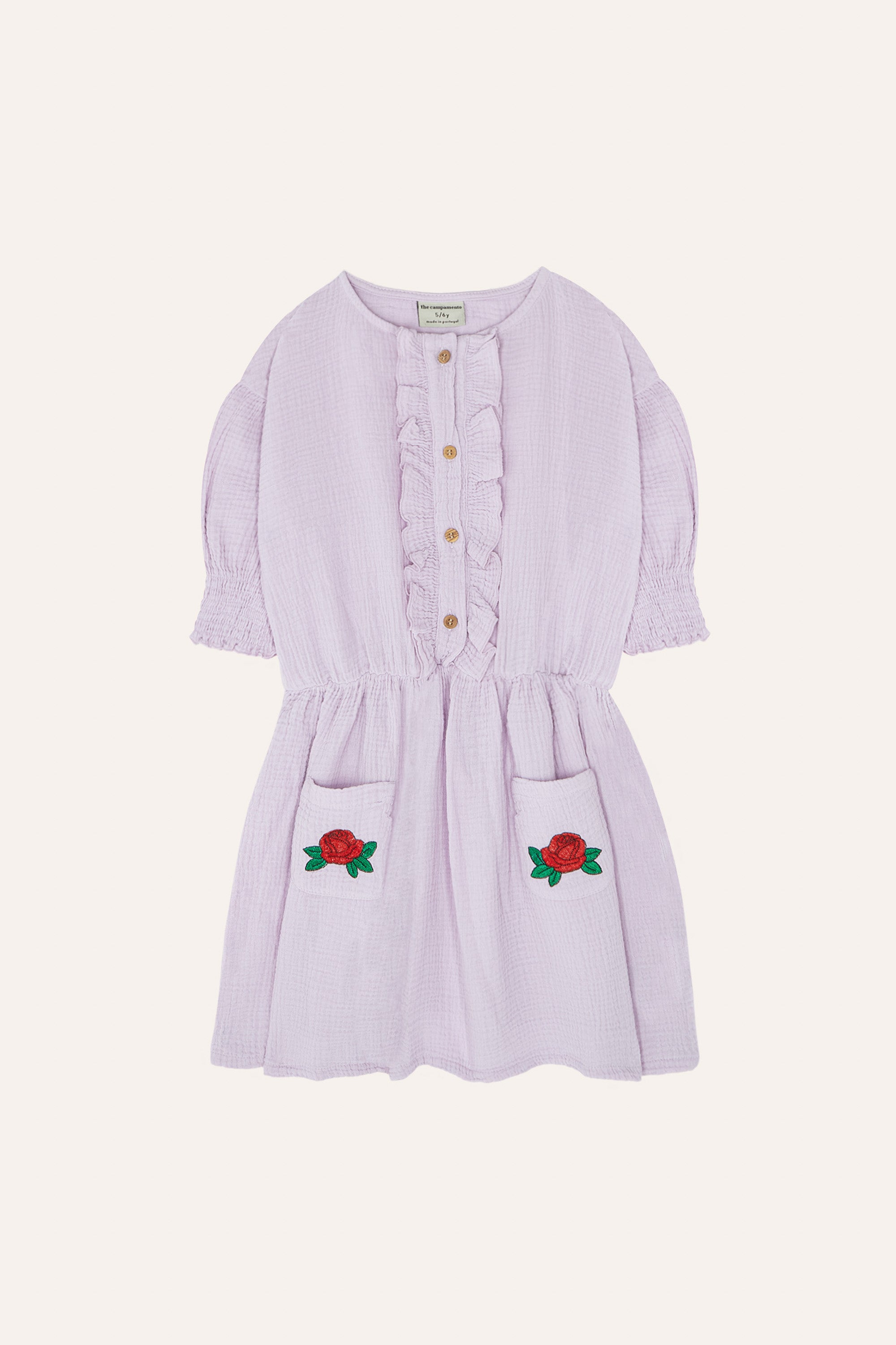 The Campamento - flowers embroidery kids dress