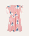 The Campamento - swans allover kids dress - pink