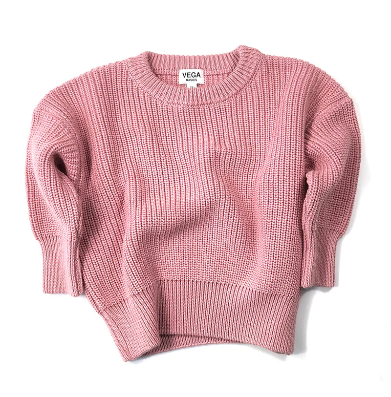 Vega Basics - cordero knit sweater - coral pink