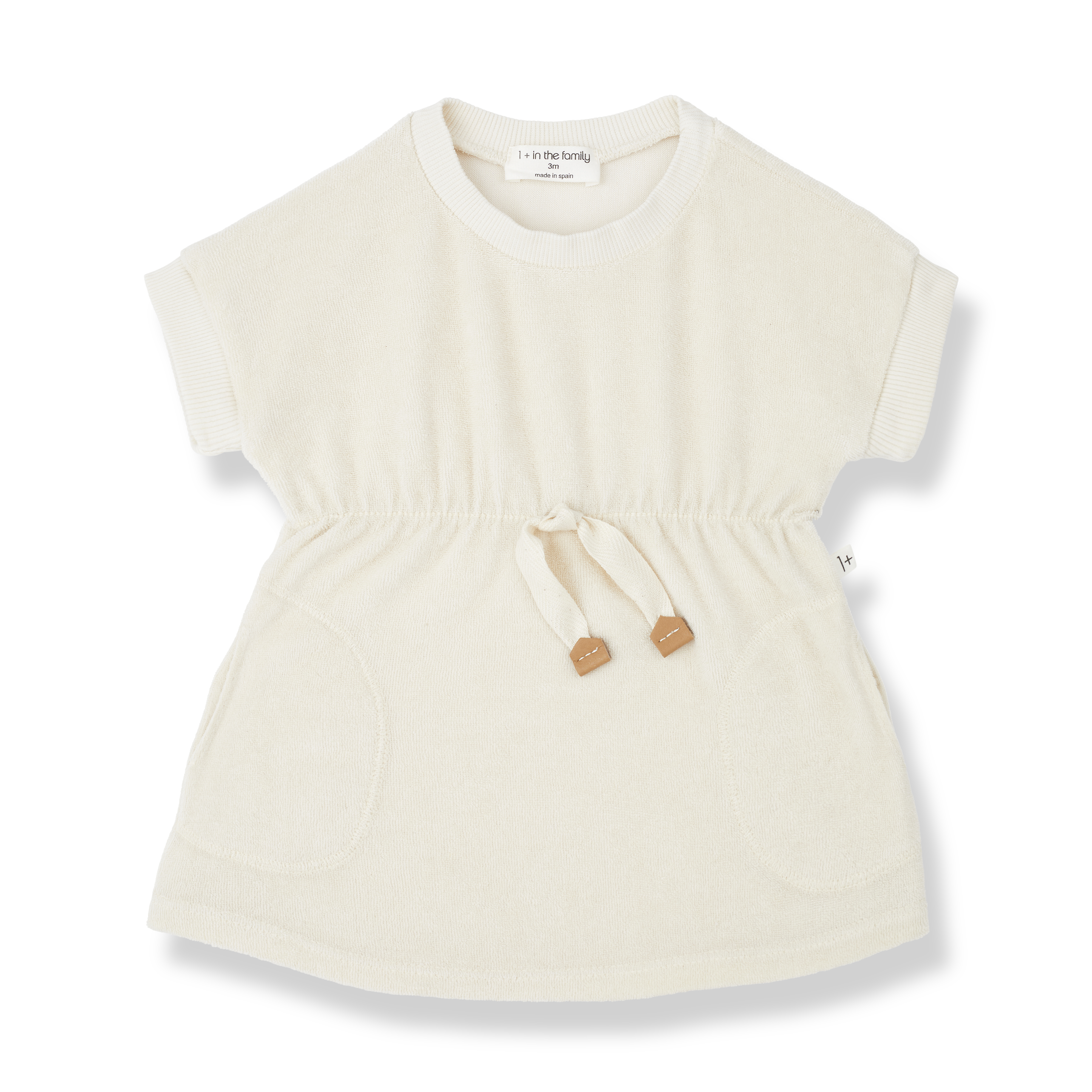 1+ in the family - vittoria - terry dress - ivory