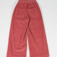 Tangerine - wide leg corduroy trousers - earth red