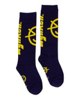 Wynken - lois socks - rich navy/strong yellow