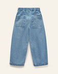 Wynken - denim patch pants - mid bleach wash