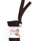 Silly Silas - teddy warmy footless cotton tights - chocolate brown