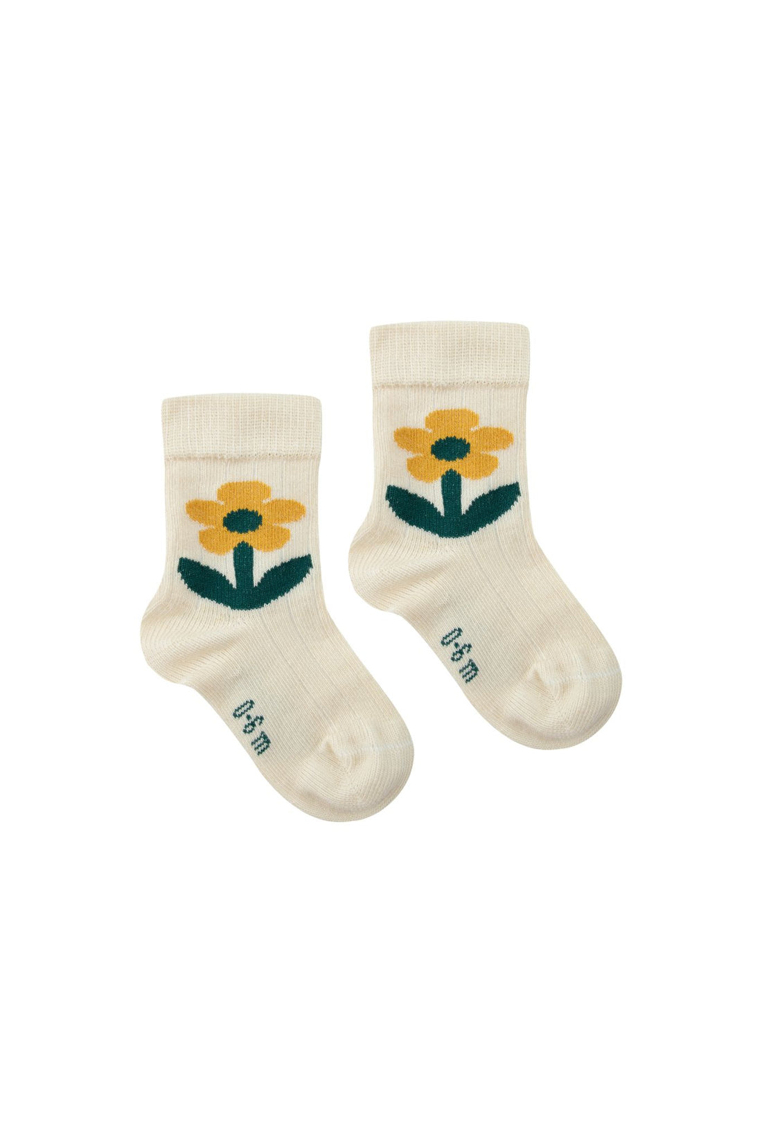 Tiny Cottons - flower socks - light cream