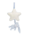 Jellycat - bashful - musical pull bunny - blue