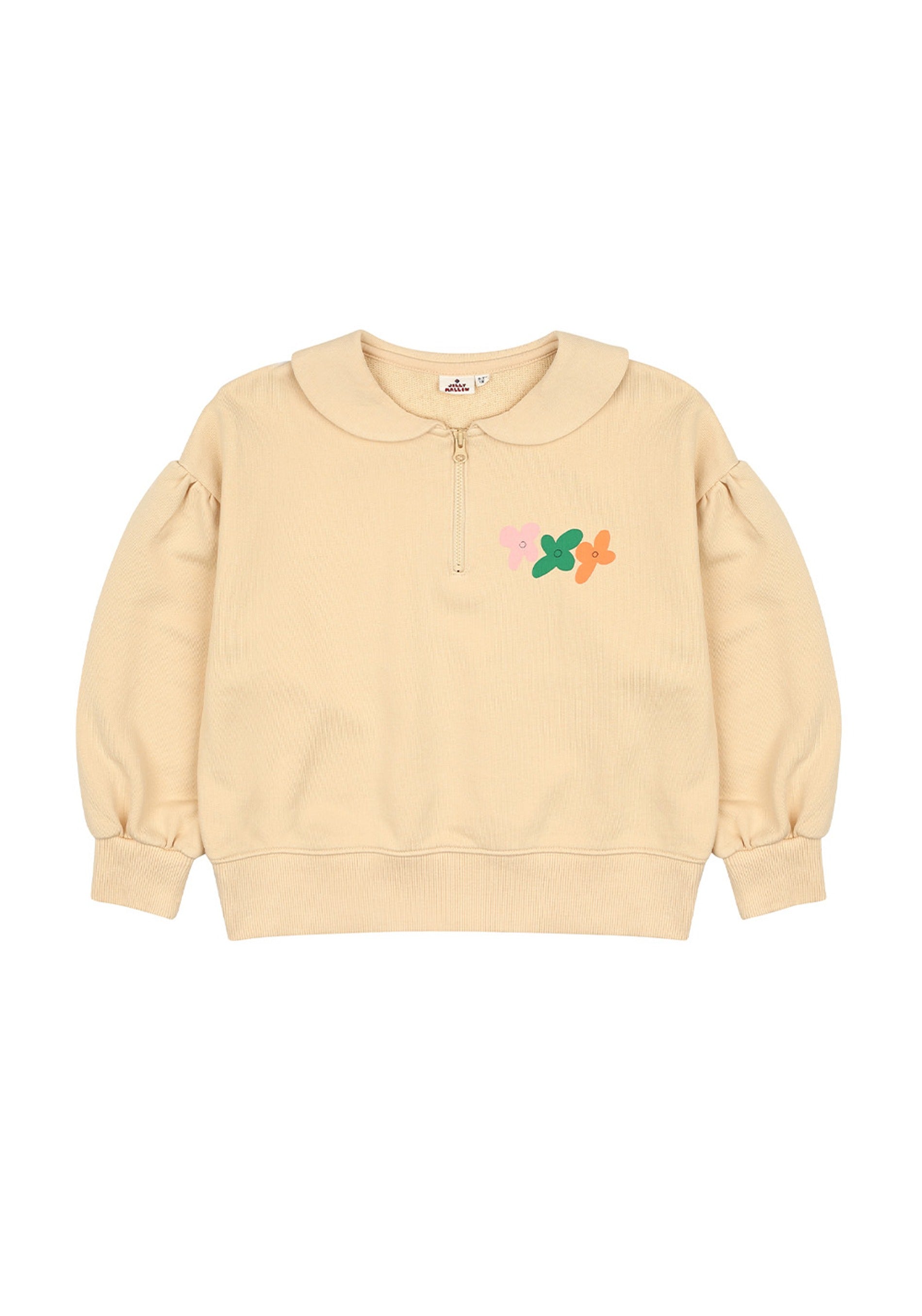 Jelly Mallow - flower half-zip sweatshirt