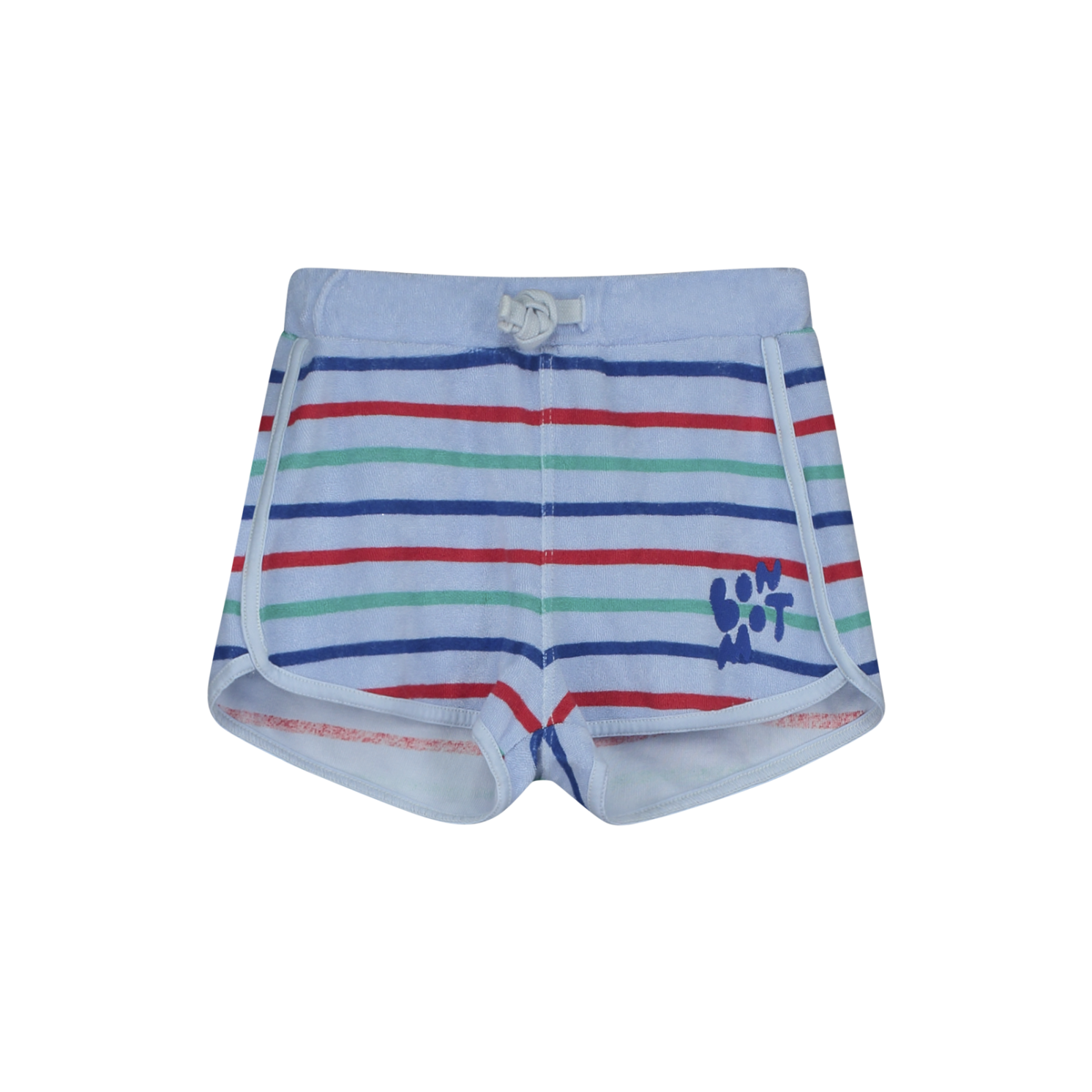 Bonmot - terry shorts - multicolor stripes - light blue