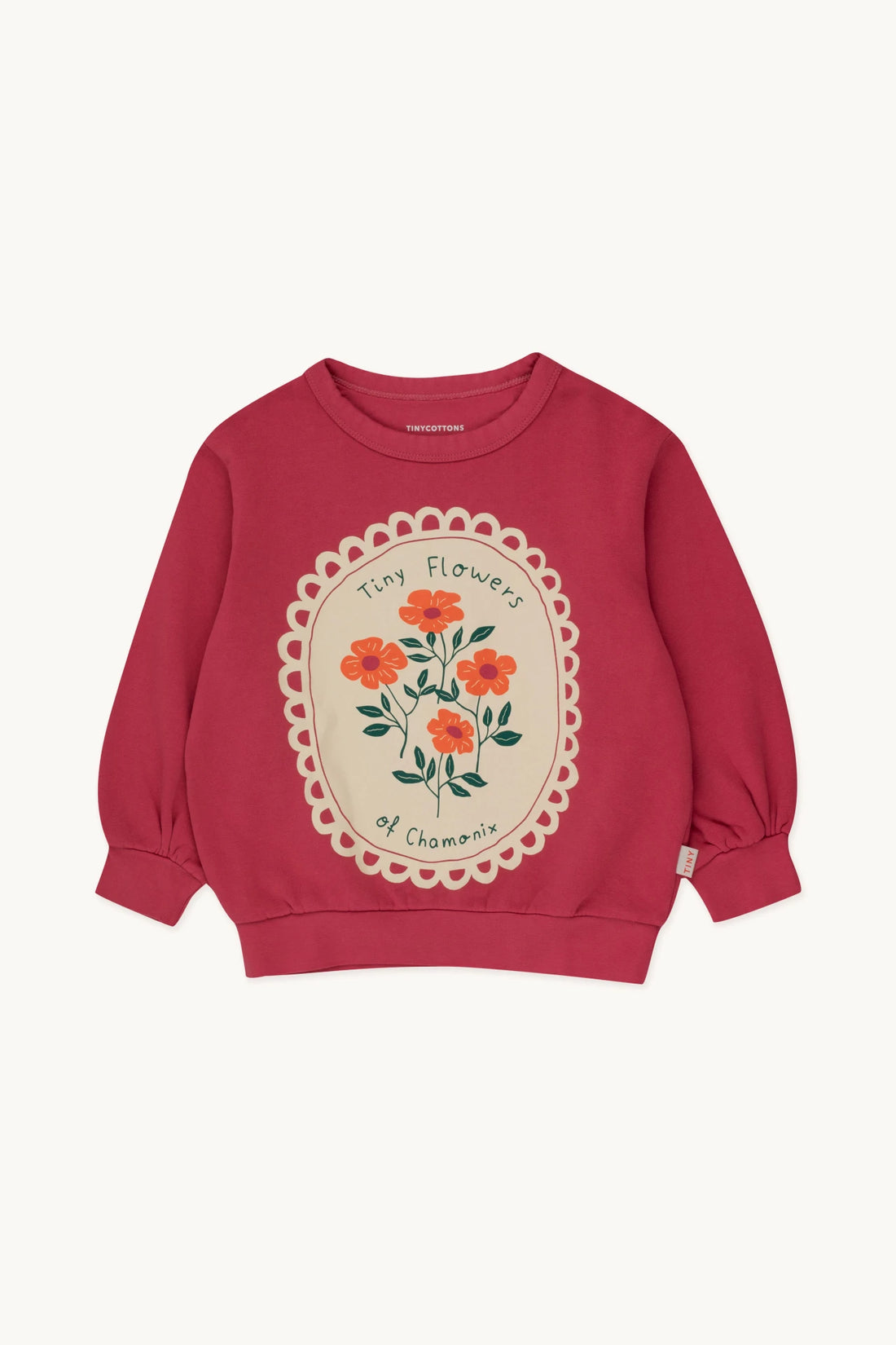 Tiny Cottons - flowers sweatshirt - berry