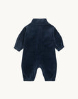 Tiny Cottons - baby - waves velours onepiece - navy