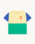 Tiny Cottons - kids - colorblock tee - ivory/emerald