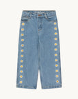 Tiny Cottons - kids - daisies straight jeans - light wash