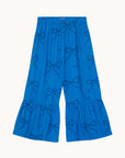 Tiny Cottons - kids - bows satin frill pants - blue