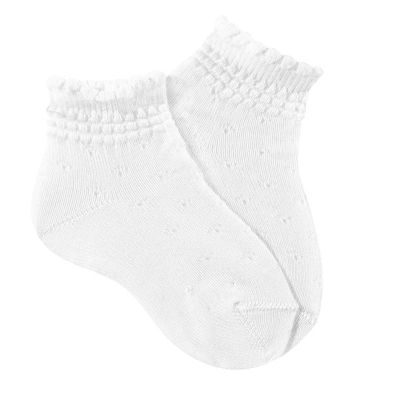 Condor - ceremony socks with relief border - 2.746/4 200 - white
