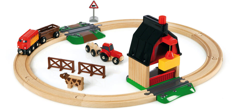Brio - houten treinset met boerderij