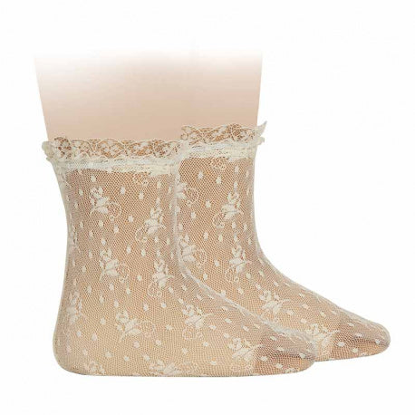 Condor - ceremony silk lace socks - 4.502/4 303 - beige