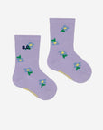 Bobo Choses - baby allover pansy flower socks - lavender