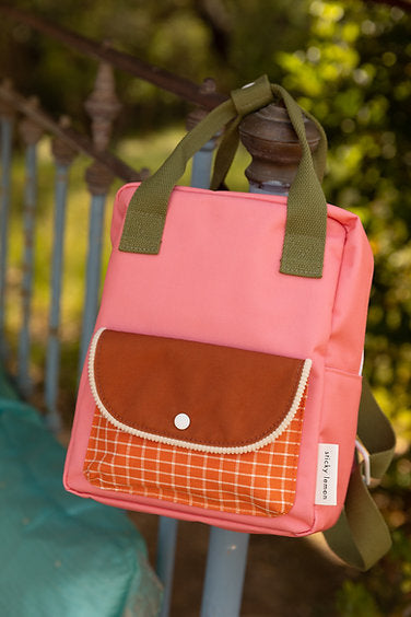 Sticky Lemon - small backpack - farmhouse - flower pink