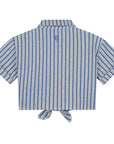 Charlie Petite - Georgie blouse - blue/white stripes